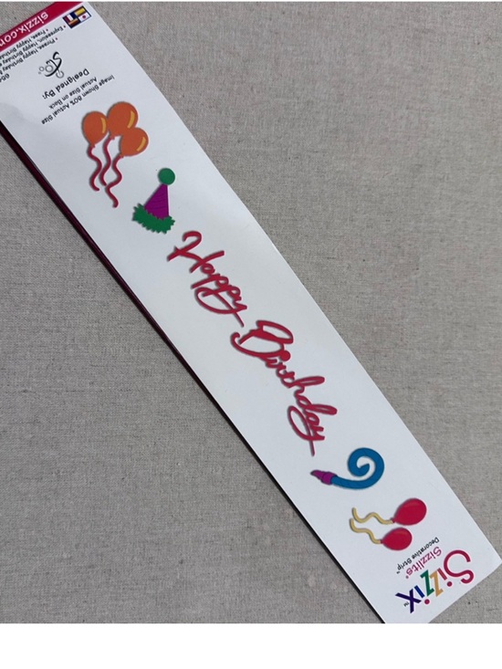 Sizzix Other - Sizzix | Die Cut | Happy Birthday & Favors